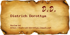 Dietrich Dorottya névjegykártya